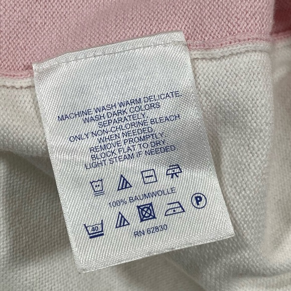 Lands’ End Pink Gray White Raglan Lightweight Knit Top - Women’s Medium 10-12 - Picture 8 of 10